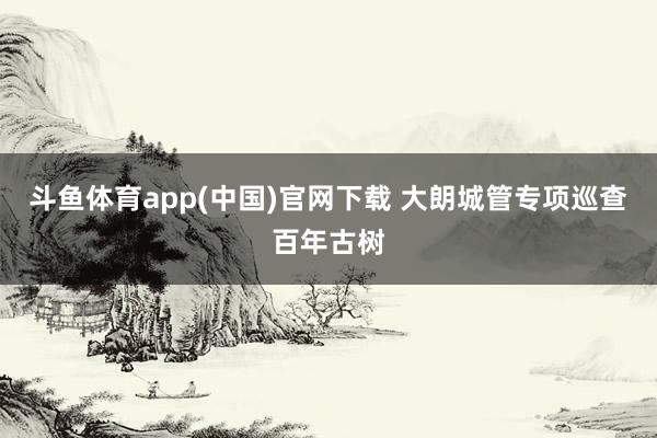 斗鱼体育app(中国)官网下载 大朗城管专项巡查百年古树