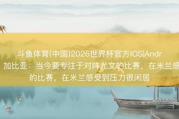 斗鱼体育(中国)2026世界杯官方IOS|Android手机app下载 加比亚：当今要专注于对阵尤文的比赛，在米兰感受到压力很闲居
